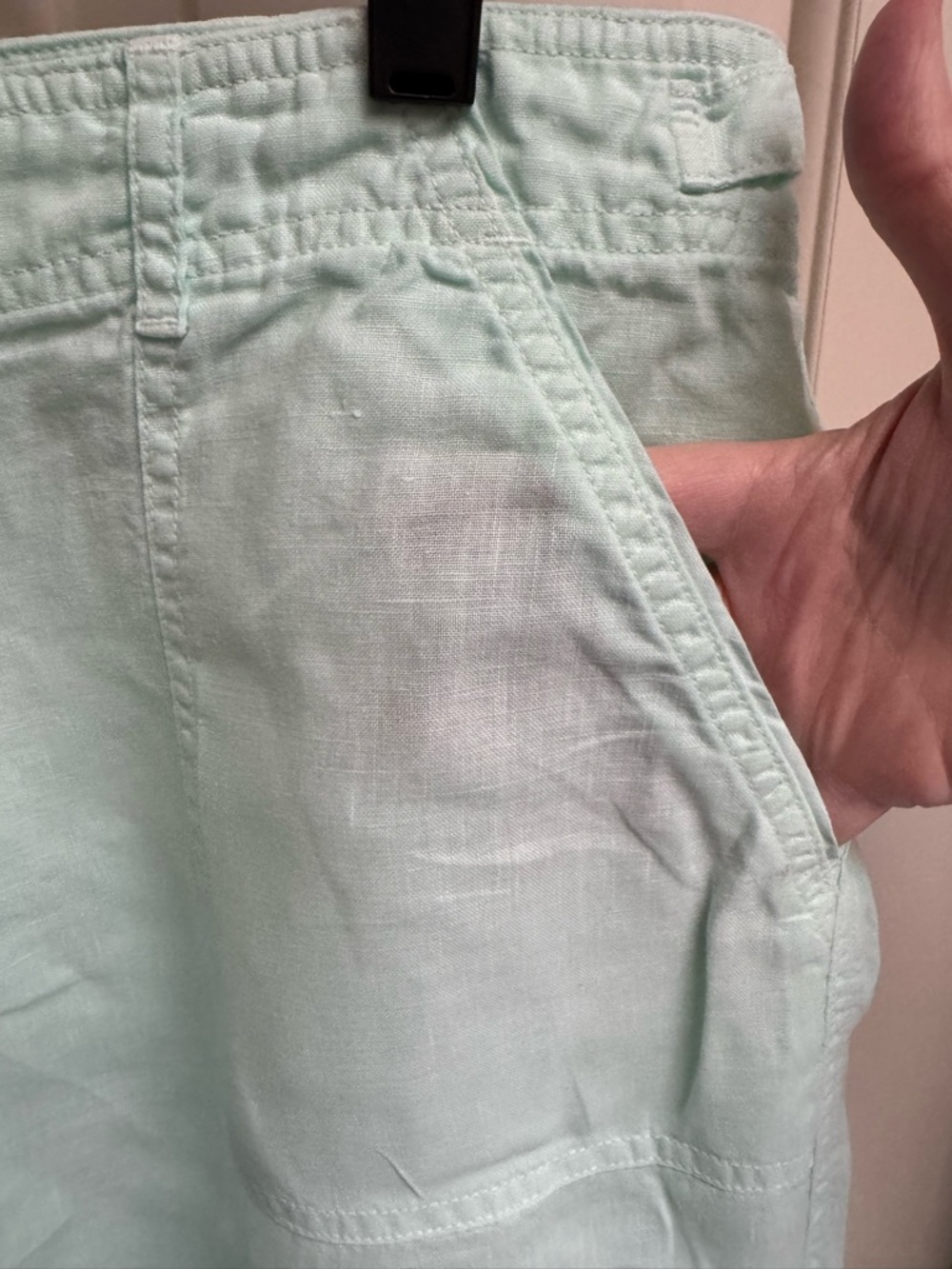 Tommy Bahama Mint Green Linen Capri Pants - Picture 4 of 7